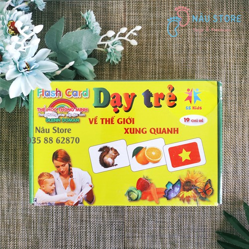 Bộ Thẻ Học Thông Minh Song Ngữ Loại To 12x16cm 19 Chủ Đề Cho Bé Phát Triển Tư Duy