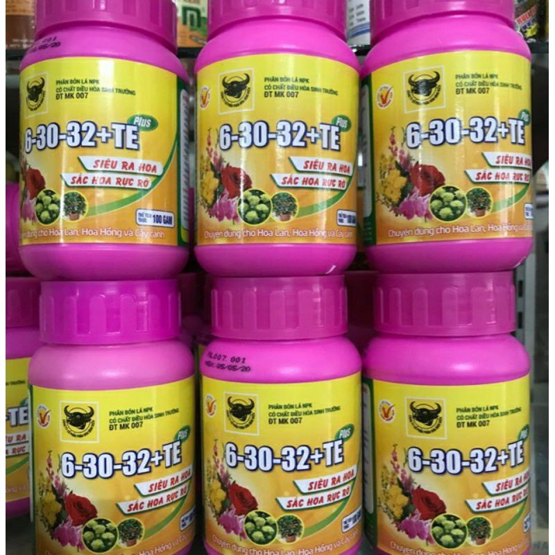 Phân Bón Lá Đầu Trâu NPK Siêu Ra Hoa - Sắc Hoa Rực Rỡ 6-30-32+TE