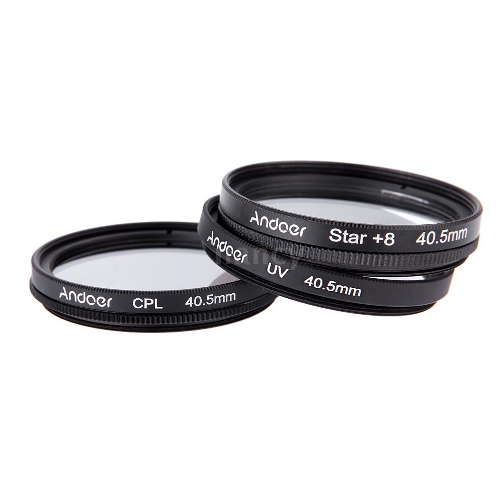 Andoer 40.5mm Filter Set UV + CPL + Star 8-Point Filter Kit with Case for Canon Nikon Sony DSLR Camera Lens