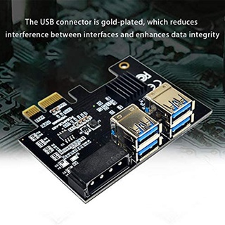 Card mở rộng pci-e 1 sang 4 pci-e 1x sang 16x 4 cổng usb 3.0 cho btc miner mining