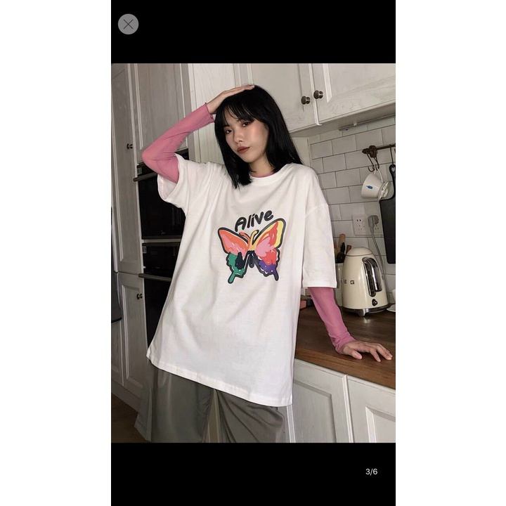 Áo Thun Tay Lỡ In Nhiệt Alive Unisex chất Cotton phong cách Ulzzang - Áo Phông Style unisex cho nam và nữ ATIN89 | BigBuy360 - bigbuy360.vn