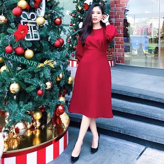 Đầm suông nút bọc ( kèm hình thật)
