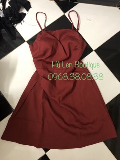 ĐẦM ĐỎ HAI DÂY PLI EO (KÈM HÌNH THẬT)