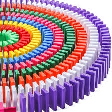 đồ chơi domino sắc màu loại dày đẹp