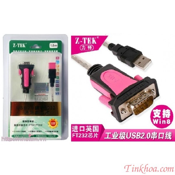 Cáp USB to Com (RS232) Z-Tek ZE533A Cáp xịn ZTEK