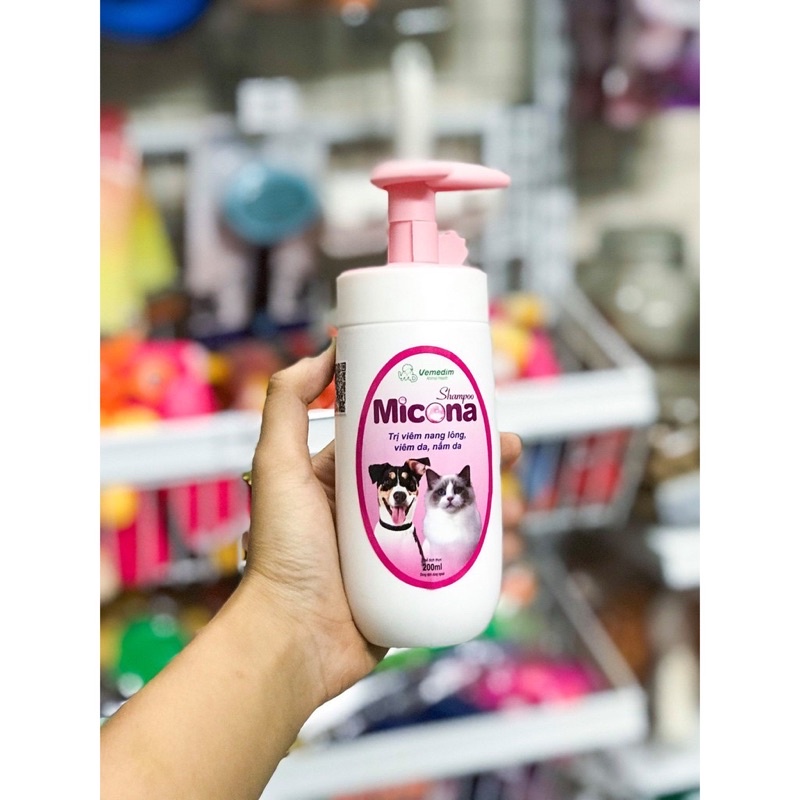 [ Bán sỉ ] Sữa tắm phòng trị nấm, viêm da cho chó mèo Micona shampoo