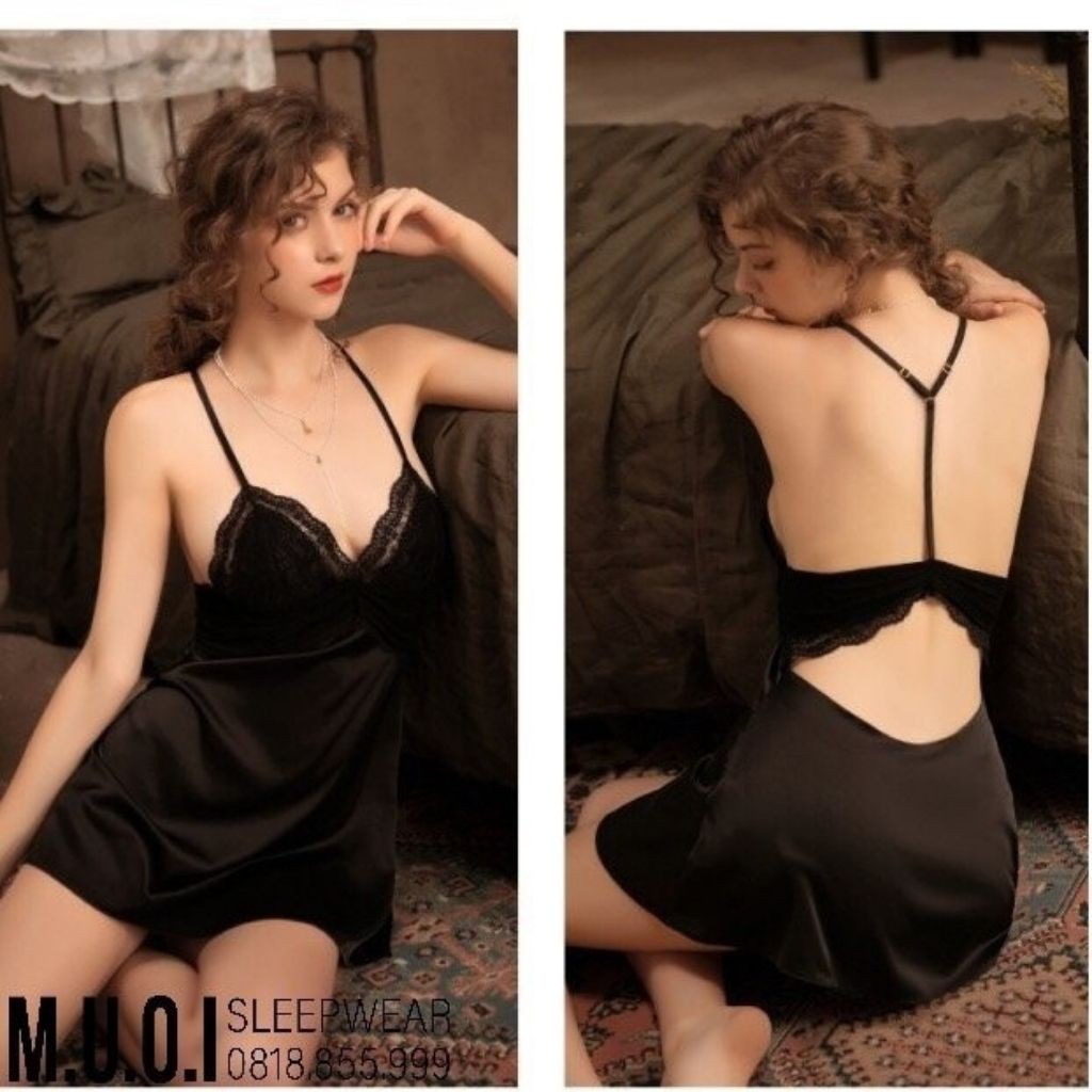 Váy ngủ sexy ❣️FREE SHIP❣️ Đầm ngủ sexy lụa Satin Chất Siêu Mát Dáng Siêu Xinh