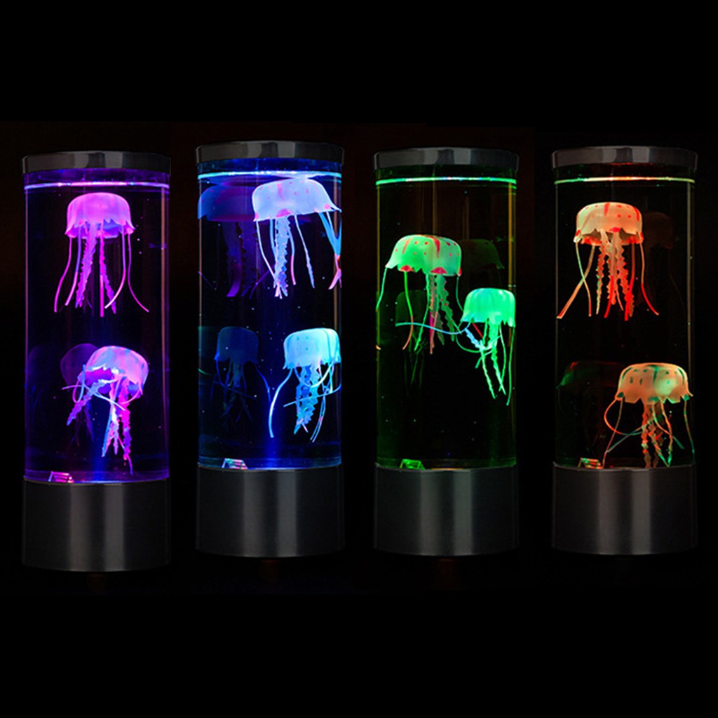 Đèn LED Để Bàn Có Sứa Trôi Nổi Độc Đáo