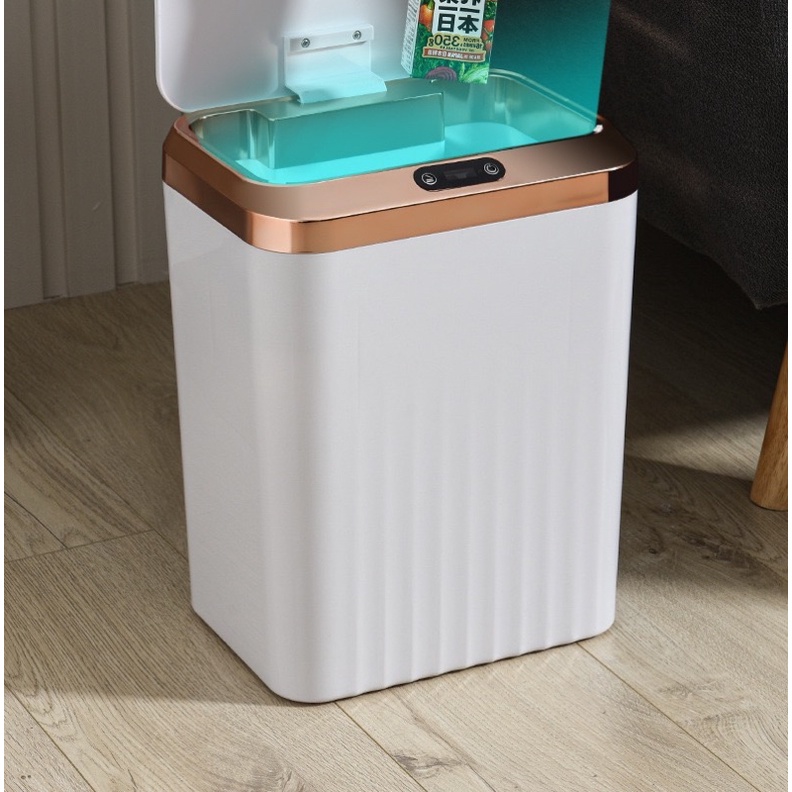 Thùng rác CẢM ỨNG thông minh đóng mở tự động có đèn phát sáng dung tích 13 lít