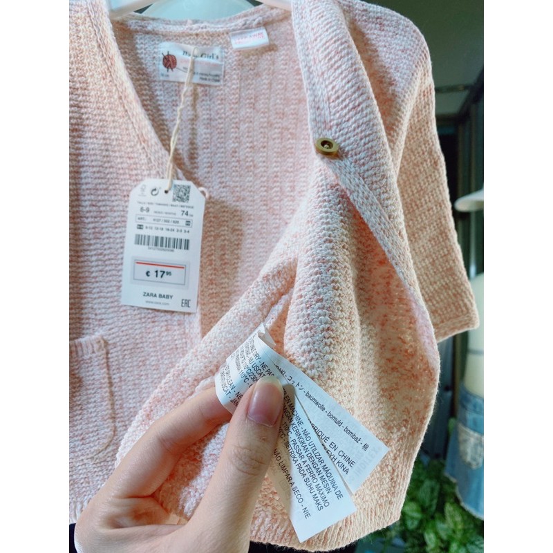 Áo cadigan hồng zara