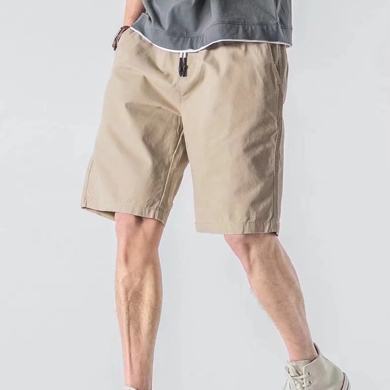 Quần Short Kaki Ống Rộng Lưng Thun Thời Trang Mùa Hè Dành Cho Nam