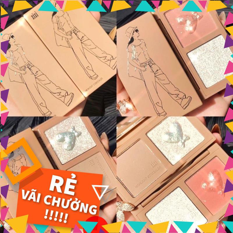 [Hàng Mới Về) Bảng Phấn Má Hồng Và Bắt Sáng Xixi siêu xinh 2 Trong 1 Lâu Trôi Chống Thấm Nước | BigBuy360 - bigbuy360.vn