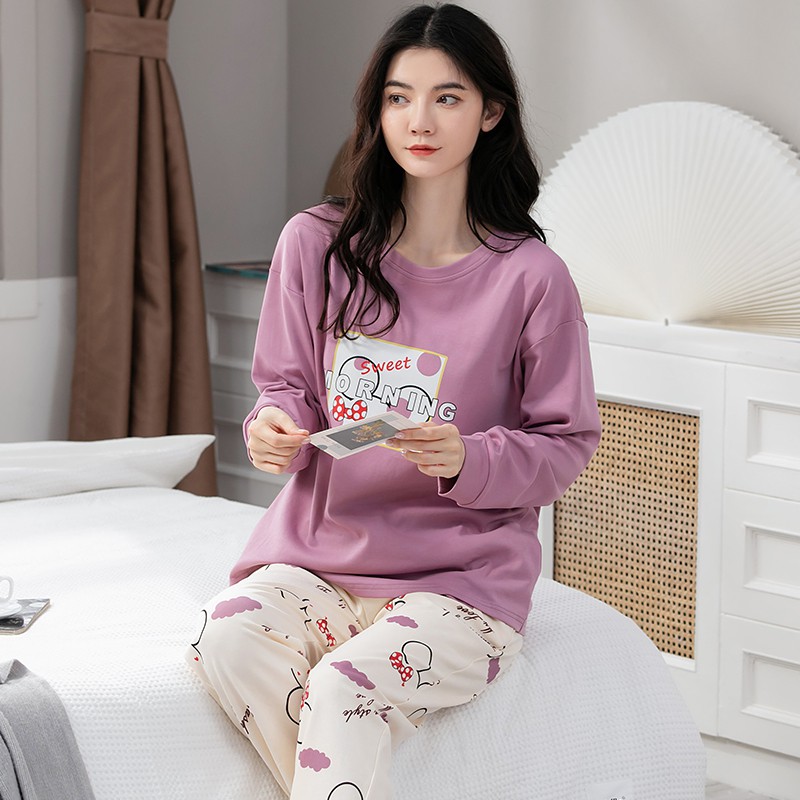 Đồ mặc nhà nữ thu đông chất cotton mịn đẹp - MH5119