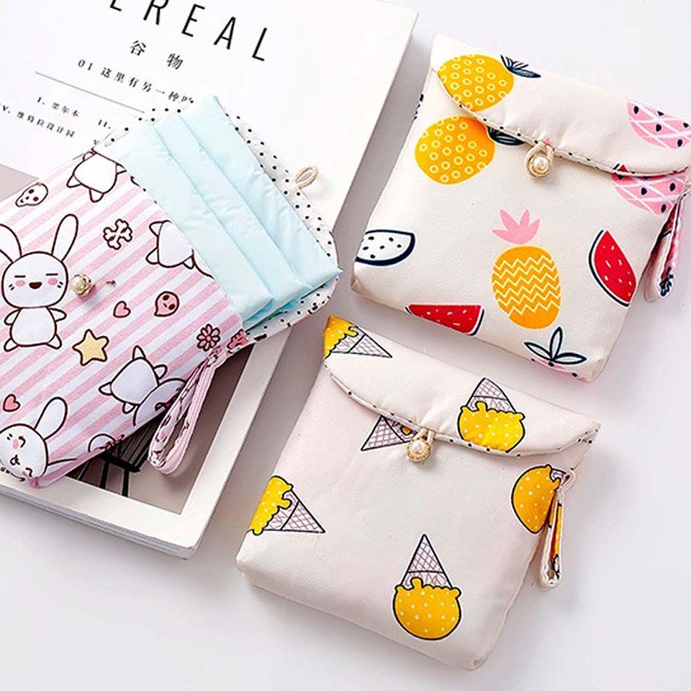 Ví Đựng Băng Vệ Sinh / Tiền Xu Mini Hình Vuông Sức Chứa Lớn Tiện Dụng