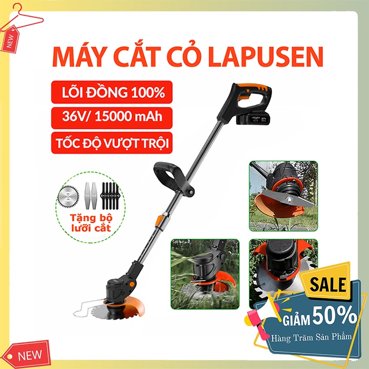 Máy cắt cỏ cầm tay, Máy tỉa cây đa năng nhỏ gọn LAPUSEN 2PIN  [TẶNG BỘ 8 LƯỠI CẮT]