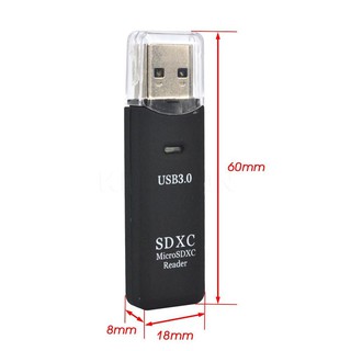 Đầu đọc thẻ nhớ USB 3.0 siêu tốc 2 trong 1 cho thẻ Micro SD SDXC