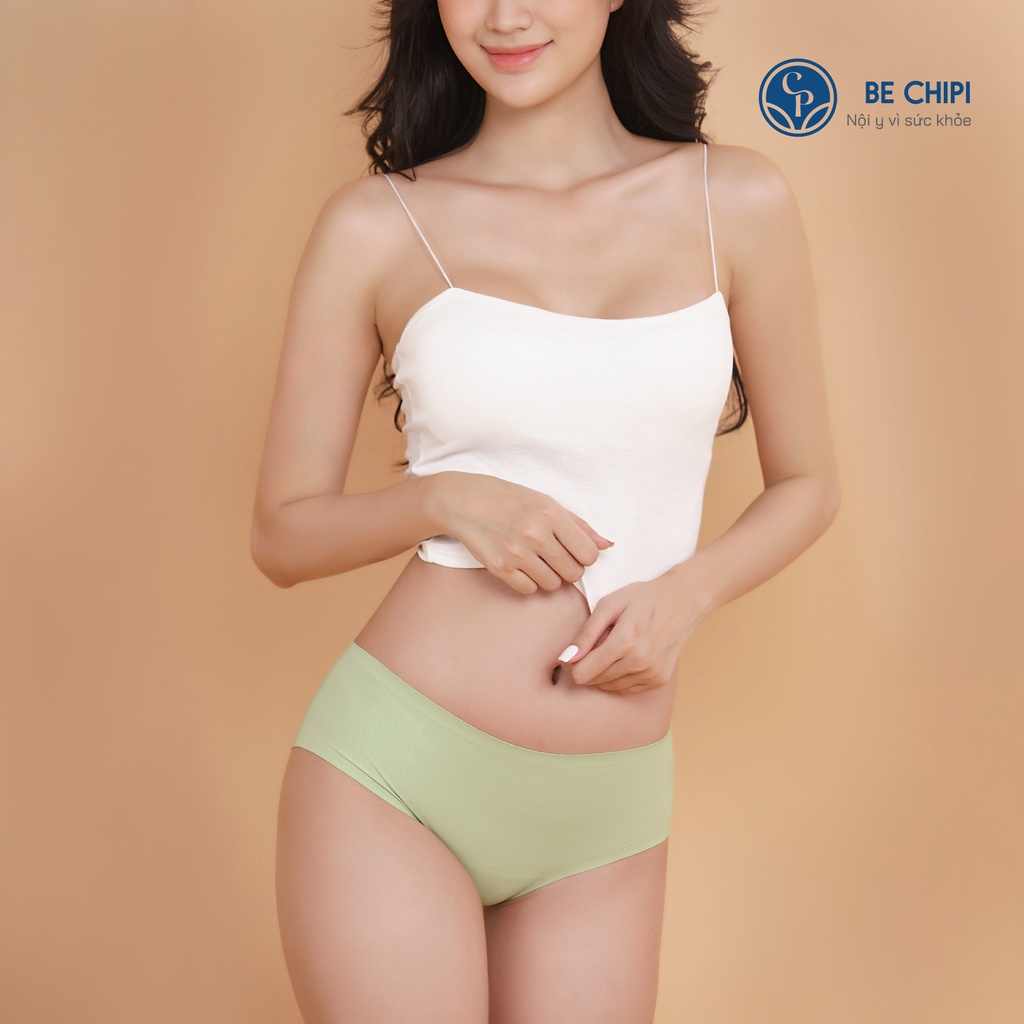 Quần Lót Nữ Sợi Tre Cạp Trung Không Viền Kháng Khuẩn Bechipi QL2215