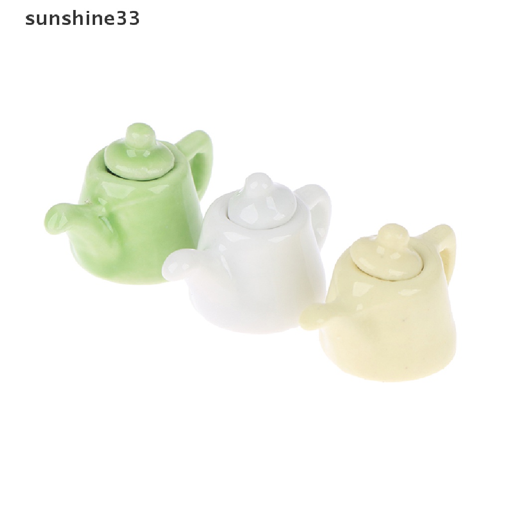 Bộ 5 Ấm Tách Trà Bằng Gốm Tỉ Lệ 1: 12 Trang Trí Nhà Búp Bê