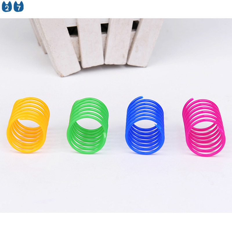Set 4 Dây Lò Xo Đồ Chơi Bằng Nhựa Nhiều Màu Dành Cho Mèo Cưng 27