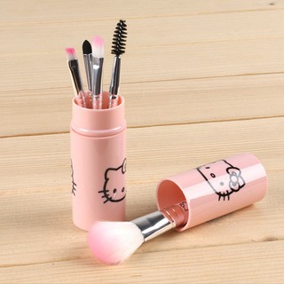 Bộ 5 cọ dùng trang điểm mỹ phẩm màu hồng Hello Kitty dễ thương