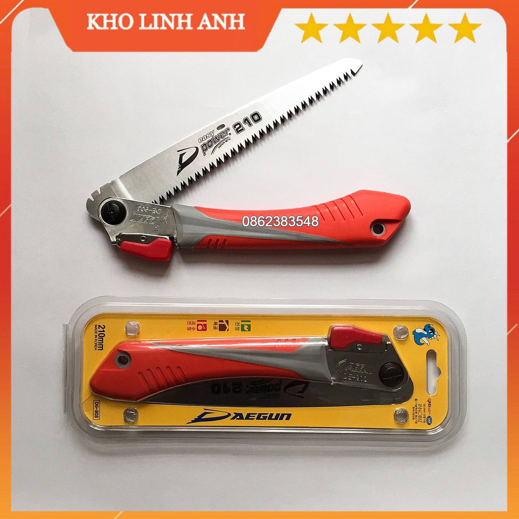 Cưa gấp cưa gỗ cắt cành Hàn Quốc DAEGUN 21cm và 25cm