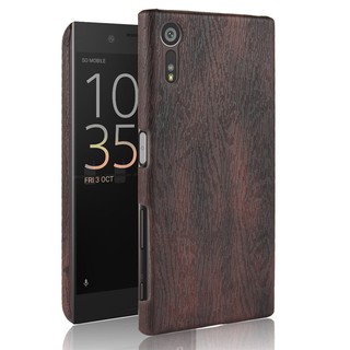 Ốp Lưng Da Họa Tiết Vân Gỗ Thời Trang Cho Điện Thoại Sony Xz F8332 G8232