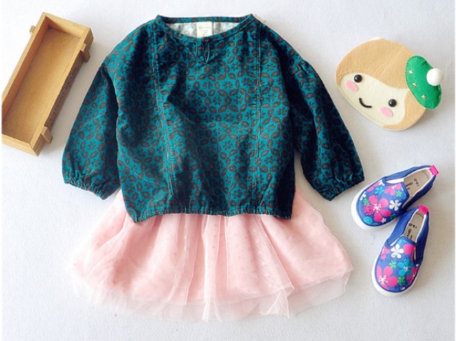 Áo nỉ nhung bé gái size 5y