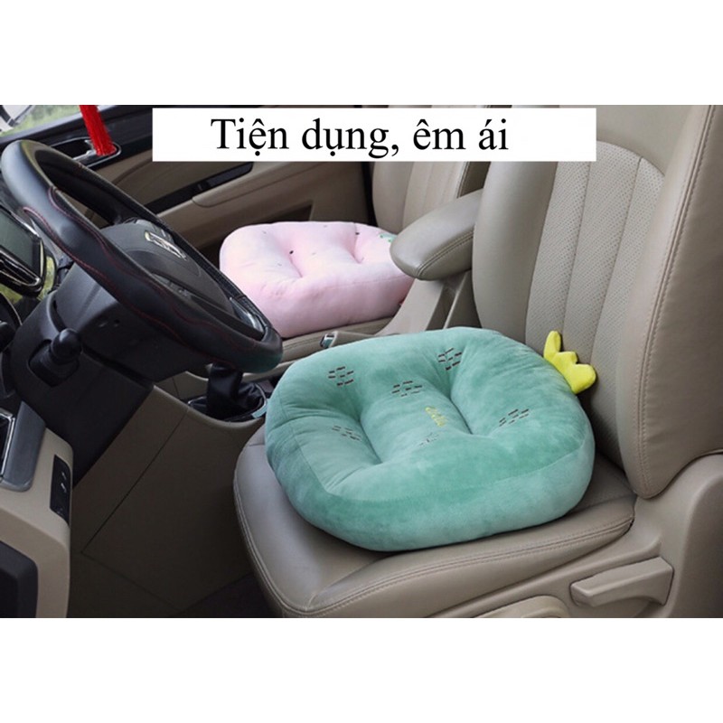 Đệm ghế ngồi tăng chiều cao ghế lái ô tô, xe hơi hình thú, tựa lưng văn phòng.