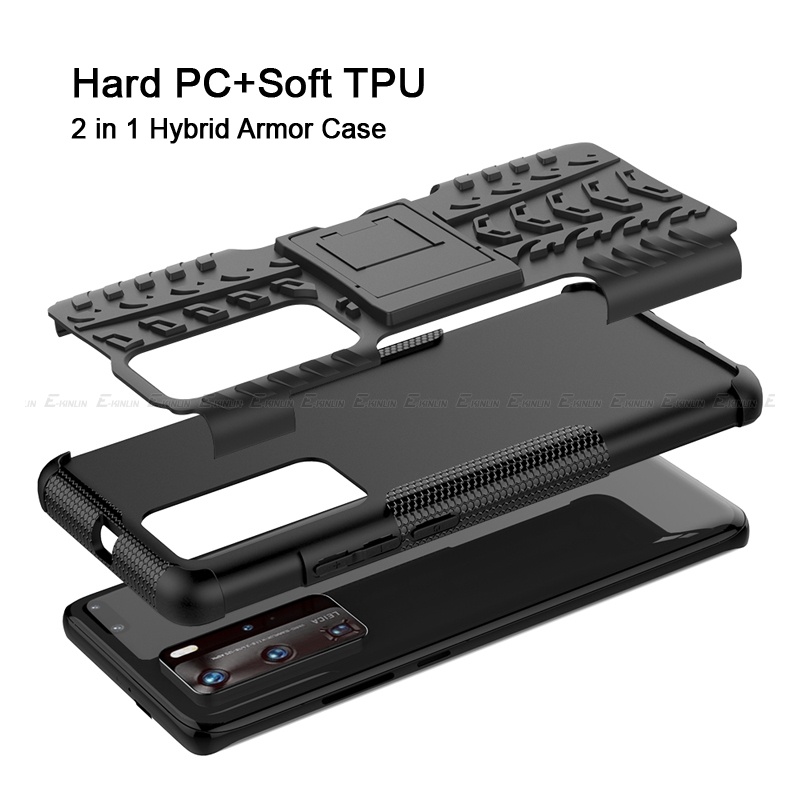 Ốp Điện Thoại Silicon Chống Sốc Có Giá Đỡ Cho HuaWei P40 P30 Pro Plus Lite XL