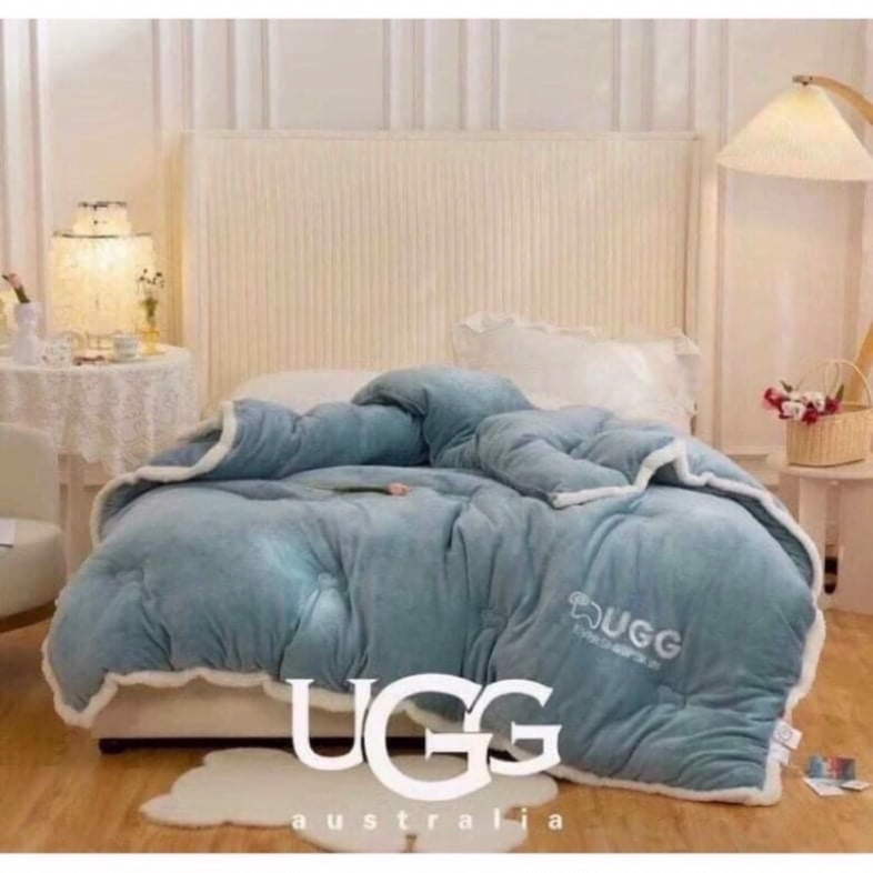 ( nhập khẩu nguyên chiếc)chăn đông.chăn lông cừu UGG đại hang 4kg .2mx2m3