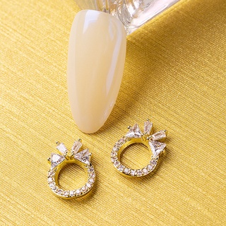 Charm nơ đá nail, Charm nơ trang trí nail móng cao cấp