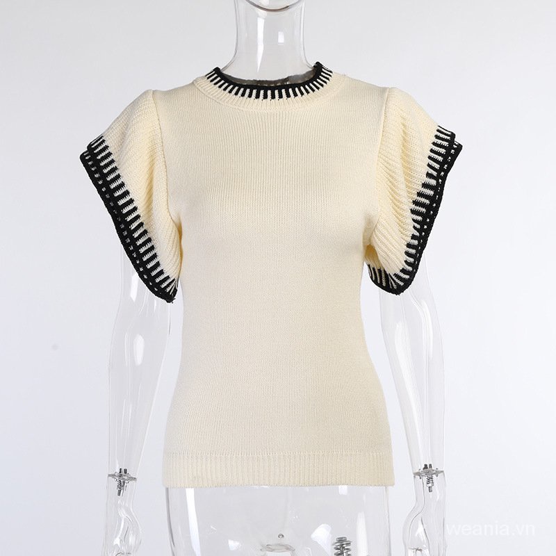 Áo Tank Top Dệt Kim Dáng Ôm Thời Trang Cho Nữ