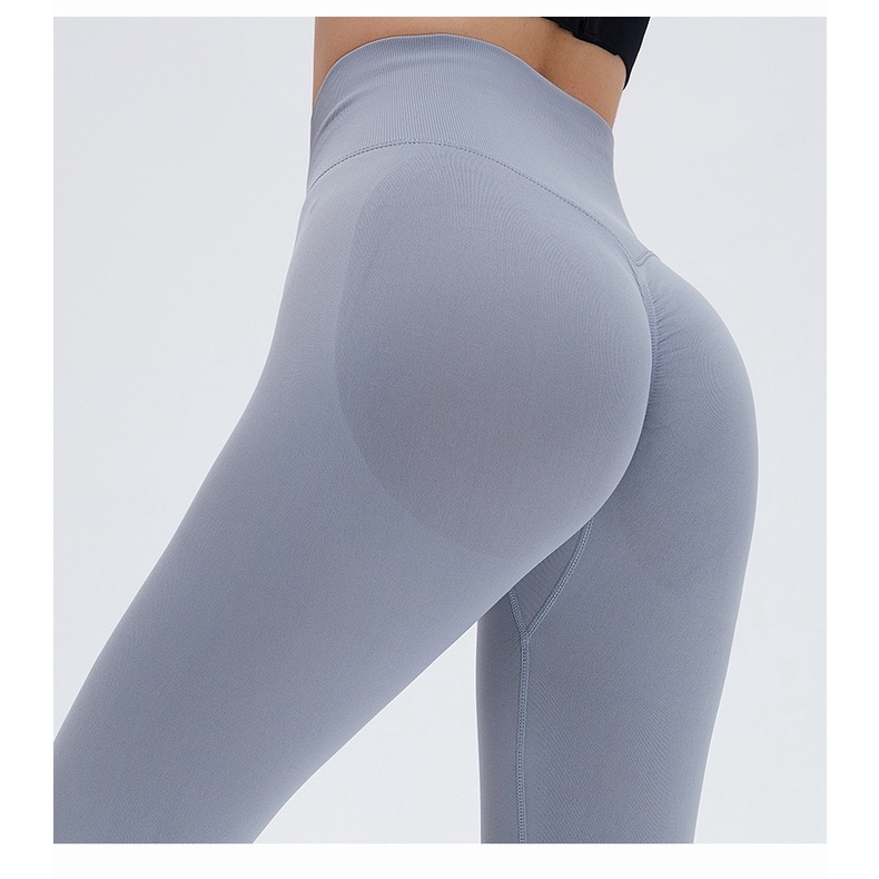 Quần legging thể thao HOPPE FUMENG nâng mông lưng cao không đường may thời trang cao cấp cho nữ