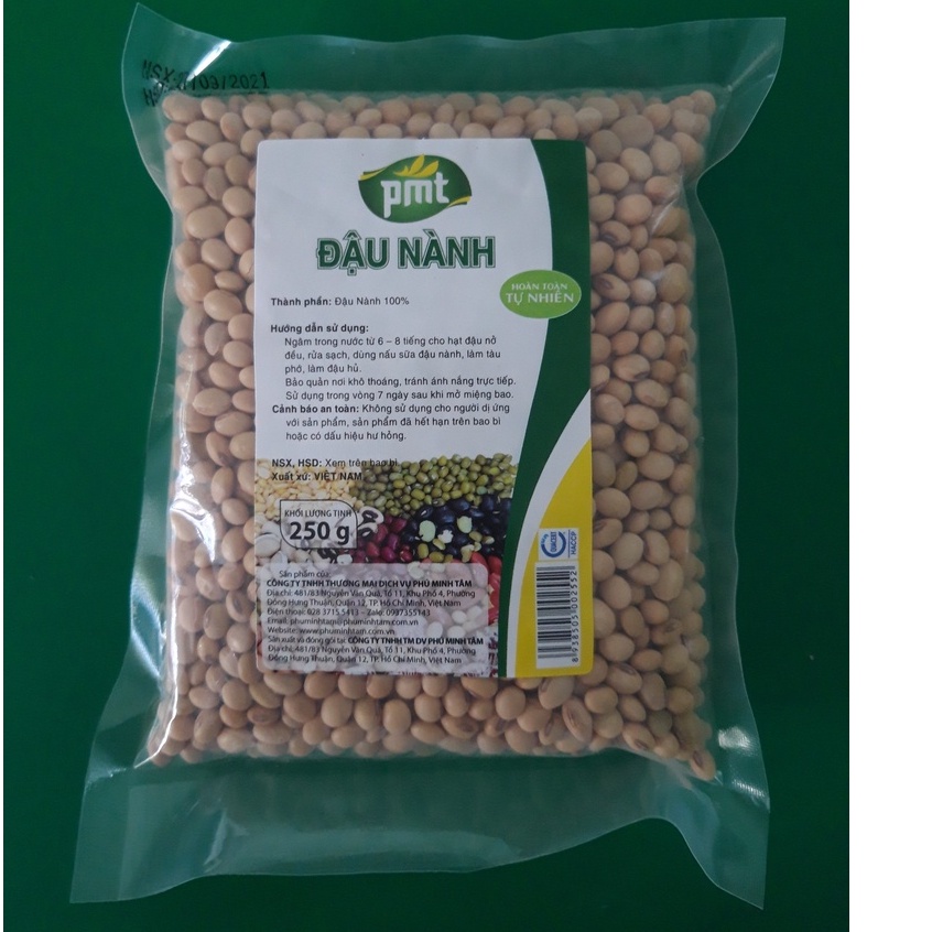 Đậu nành Phú Minh Tâm 250g date: 10/2022