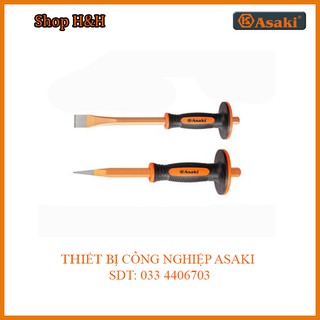 Đục sắt có tay chắn asaki ak-9642 flat 16x300mm