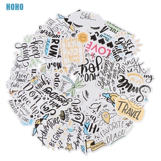 Bộ 50 Sticker Dán Trang Trí Hình Câu Nói Truyền Cảm Hứng