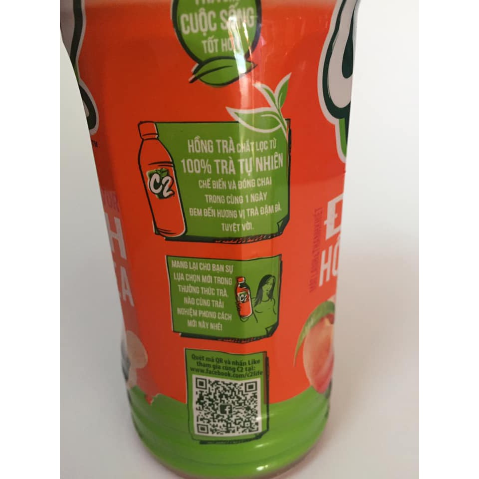 C2 vị Đào Hồng Trà chai 455ml x 6 chai | BigBuy360 - bigbuy360.vn