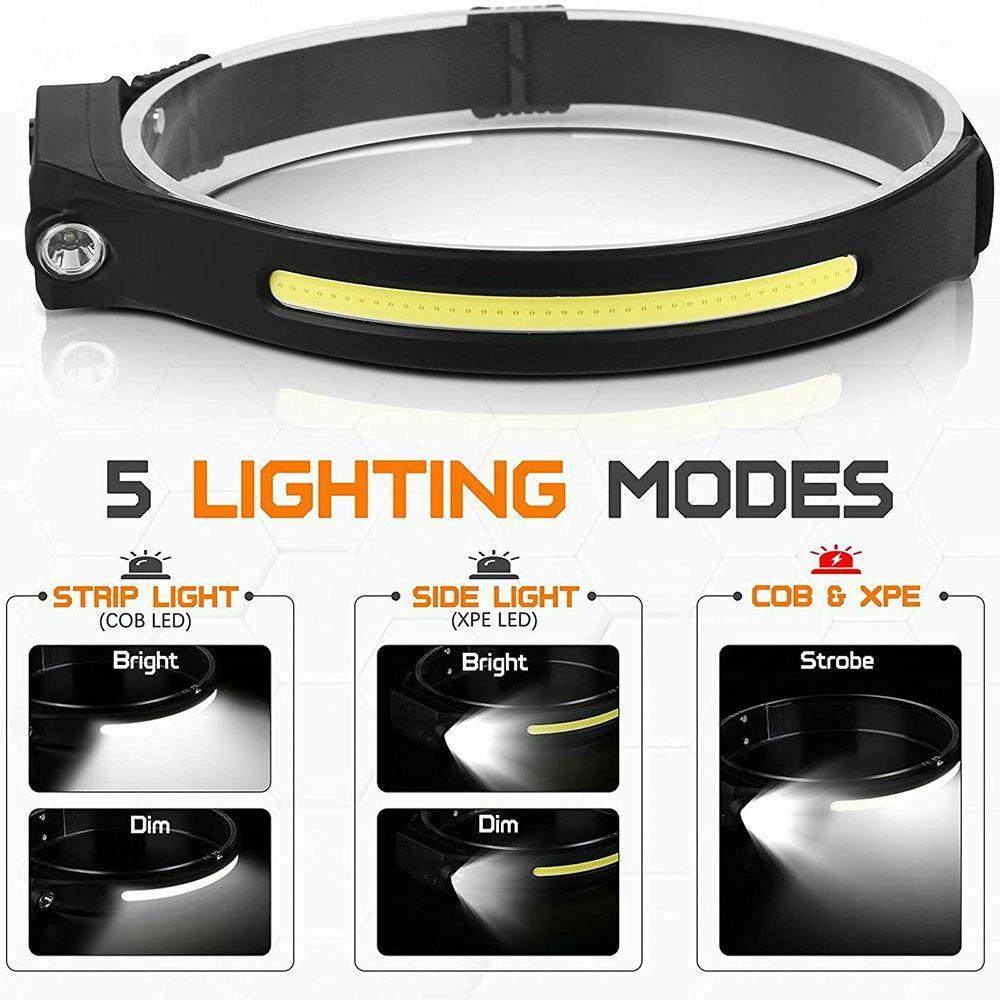 Đèn LED Đội Đầu COB Có Cảm Biến Chuyển Động Dùng Khi Đi Cắm Trại