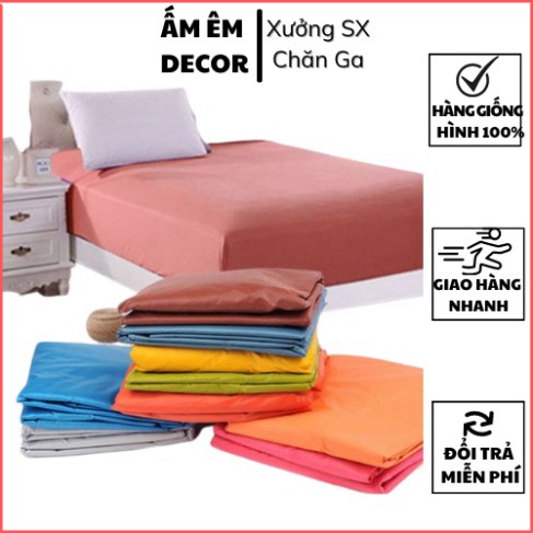 Ga chống thấm trơn màu kích thước m6/m8/2m2 giao màu ngẫu nhiên - Ga chống thấm màu trơn Ấm Êm Decor