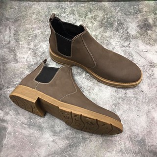 Giày chelsea boots nam da lộn phong cách châu âu