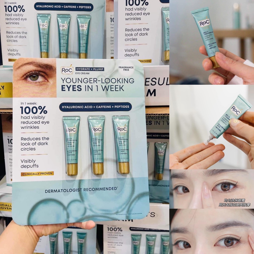 KEM MẮT ROC MULTI CORREXION HYDRATE + PLUMP
