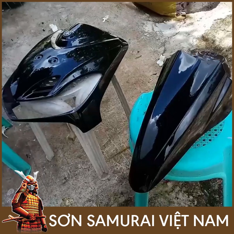 Combo sơn màu đen bóng 109 + giấy nhám