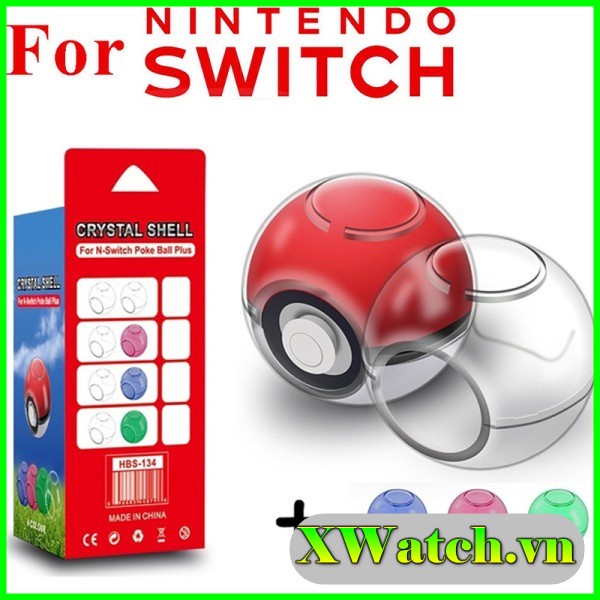 Ốp Pokeball Nintendo Switch nhựa cứng trong suốt