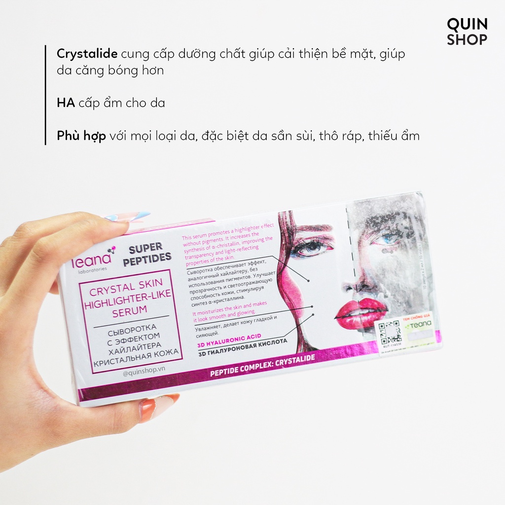 Tinh Chất Sáng Da, Giảm Mụn, Chống Lão Hóa Teana B3, B4, C1, D6, Super Peptides No Problem, ASAP, Anti Redness Serum