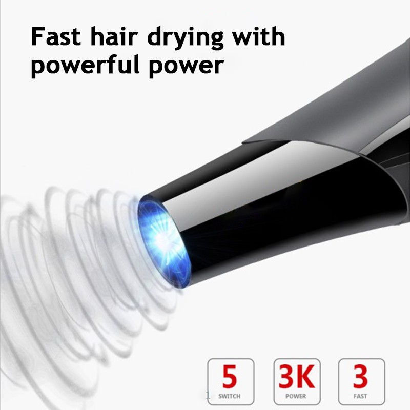 Feigeman ion Máy sấy tóc cho tiệm tóc Sử dụng nhà máy sấy tóc Năng lượng cao Blu-ray Tắt tiếng Gió nóng và lạnh