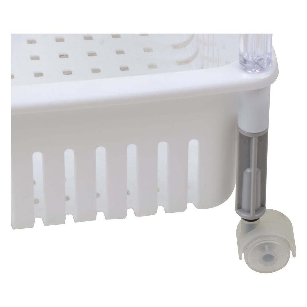 HomeBase KEYWAY Giá đựng đồ bằng nhựa có bánh xe AP383 Thái Lan W20,2xH83,2xD47,2 màu trắng
