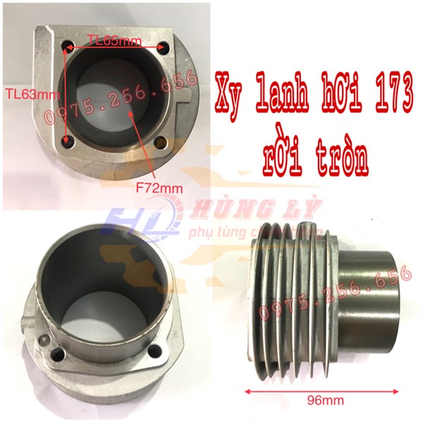 Xy lanh hơi 173 rời tròn  phụ tùng máy cày phụ tùng máy nông nghiệp phụ tùng Hùng Lỳ