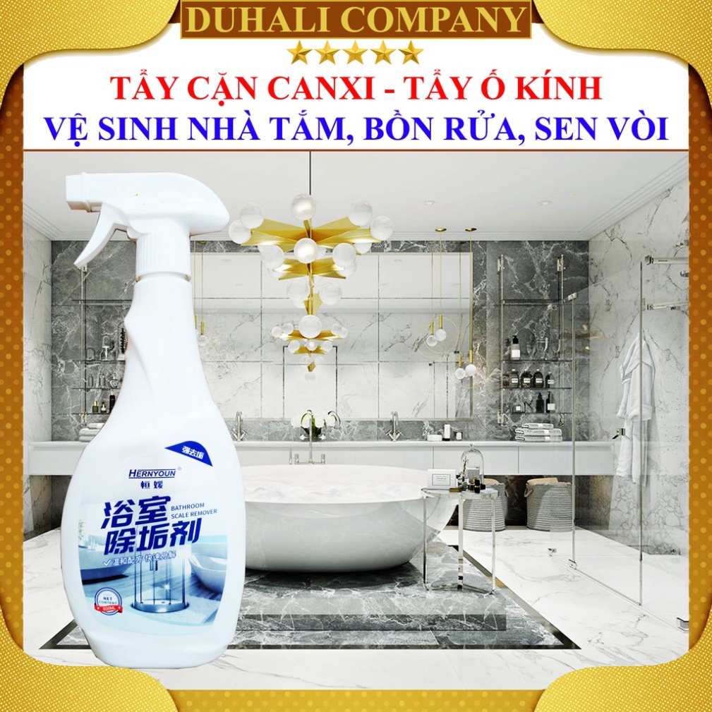 Tẩy Cặn Canxi Vách Kính - dọn dẹp phòng tắm - thuốc Tẩy Cặn Canxi, gột rửa Nhà Tắm, Vòi Sen, gạch ốp rất mạnh -DUHALI