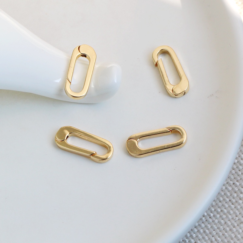 Khóa Kẹp Móc Càng Cua Hình Chữ Nhật Màu Vàng Đồng 14K Dùng Làm Trang Sức DIY