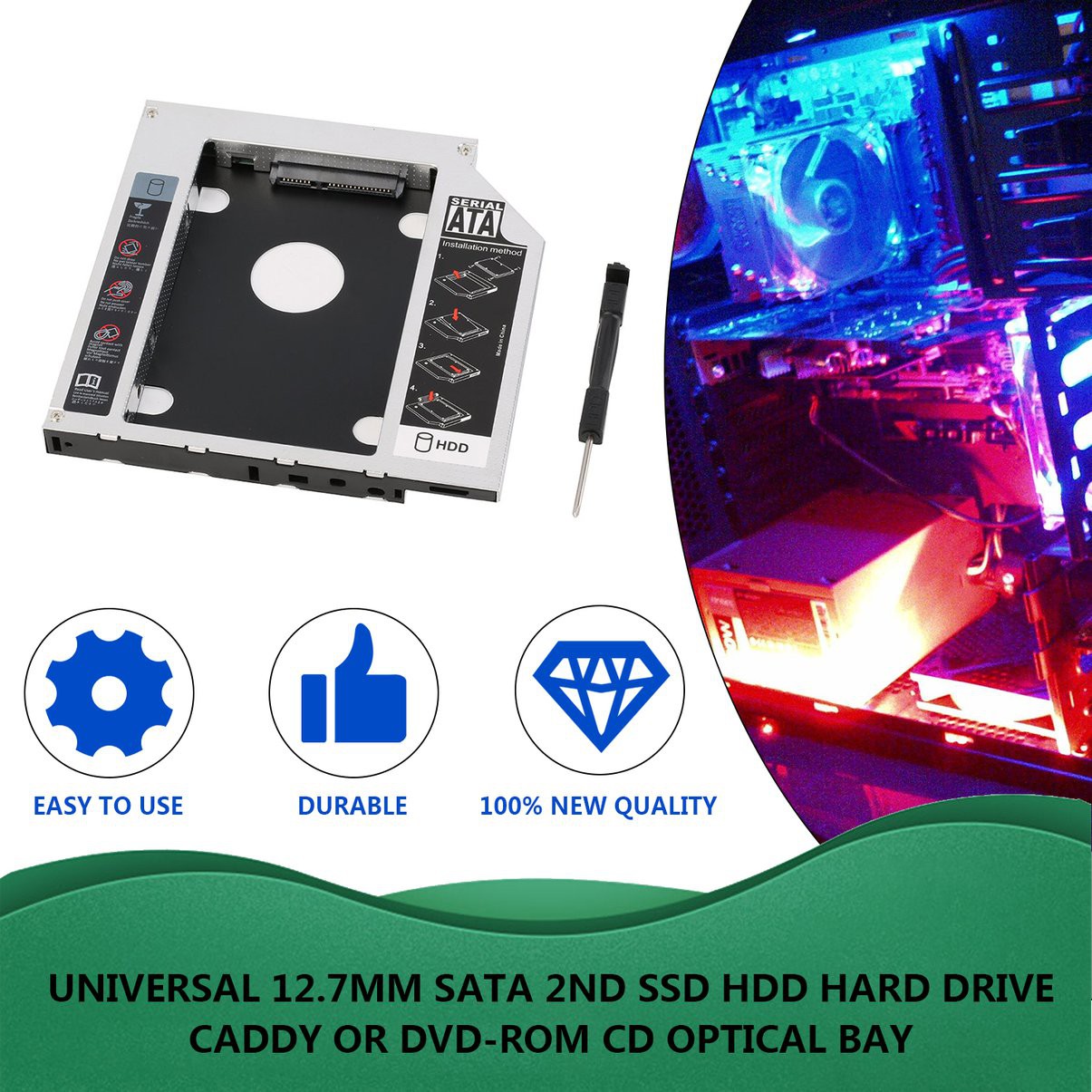 Khay Gắn Ổ Cứng Ssd Hdd 12.7mm Sata 2nd Ssd Hdd | BigBuy360 - bigbuy360.vn